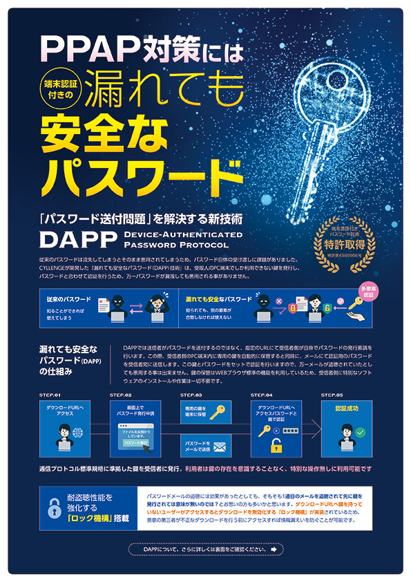 漏れても安全なパスワード「DAPP」